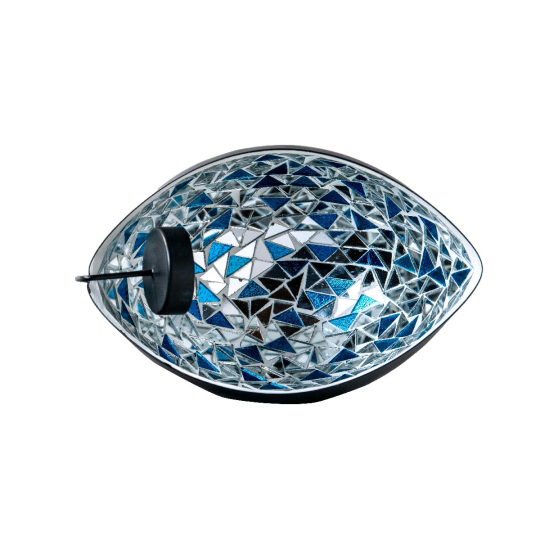 Blue Mosaic Wall Candle Holder