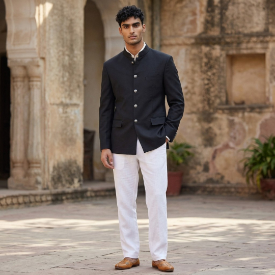 Black Classic Jodhpuri Bandhgala & Pants Set