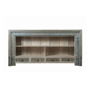 Blue Haveli 4 Drawer Carved Sideboard