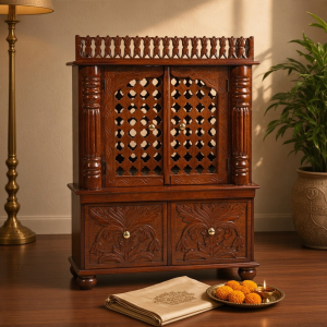 Elephant Pillars Temple with 2 Large Drawers