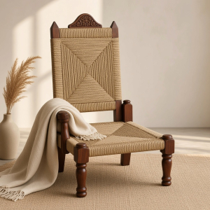 Manji Stool with Backrest
