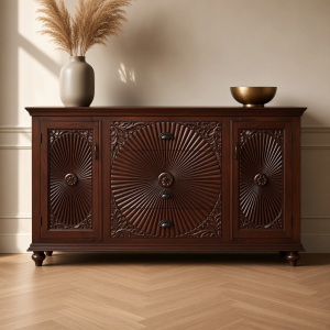 Wooden Sideboard with 2 Doors and 4 Drawers