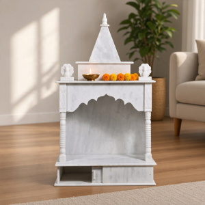 White Marble Temple - Peacock Design
