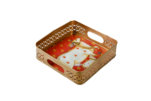 Hand Painted Iron Tray