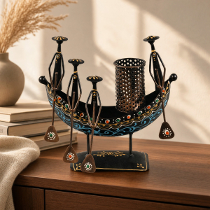 Boat Rowers Metal Pen Holder