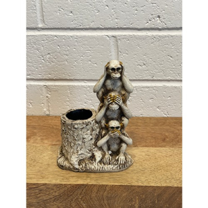 Resin Monkey Pen Stand