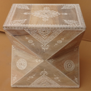Wooden Painted Stool