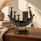 Boat Rowers Metal Pen Holder