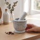 Grey Marble Mortar and Pestle